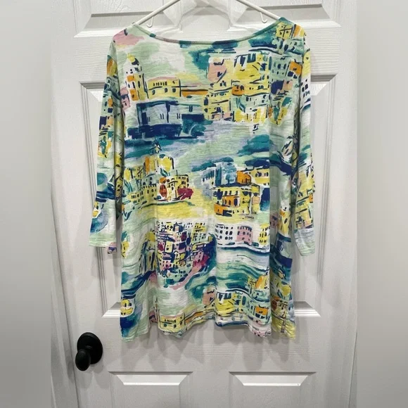 KIM ROGERS Curvy women’s top, size 3X. 3/4 sleeves. Like new condition. - Picture 2 of 7